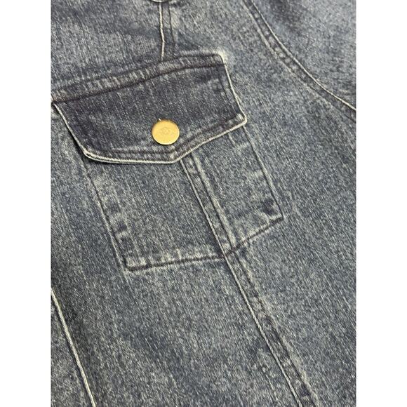 NWT Back In the Saddle Women's 1X Denim Chambray Bandana Trims Long Sleeve Shirt - Picture 5 of 12